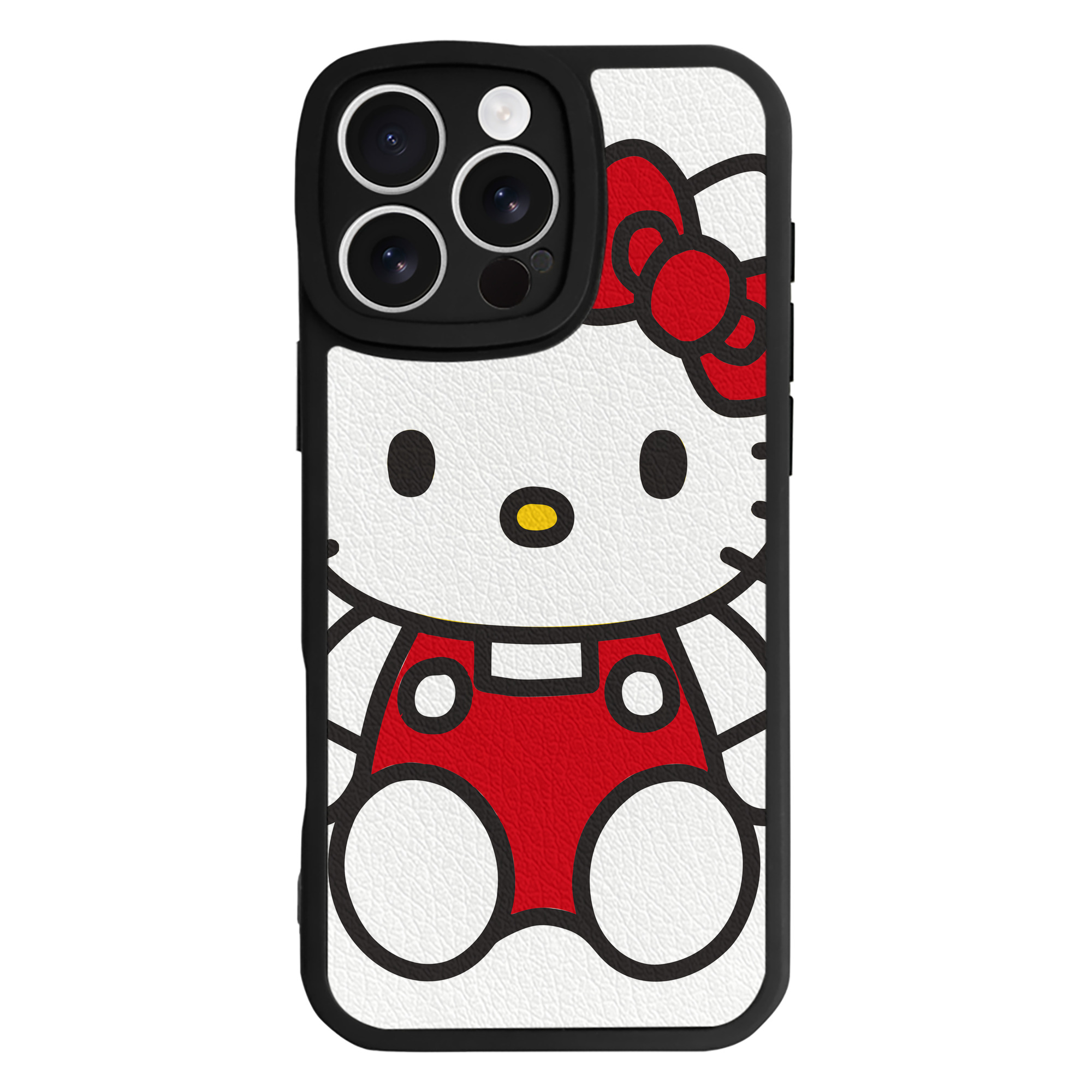 （画像用） Hello Kitty ハローキティ 【iPhone 16シリーズ対応】シリコンスマホケース（レザー調） 材質：シリコン